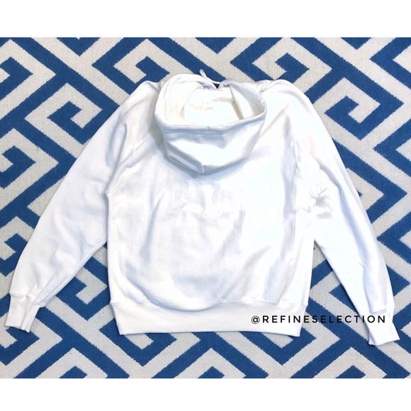 Champion Reverse Weave Logo White Hoodie - Picture 7 of 8